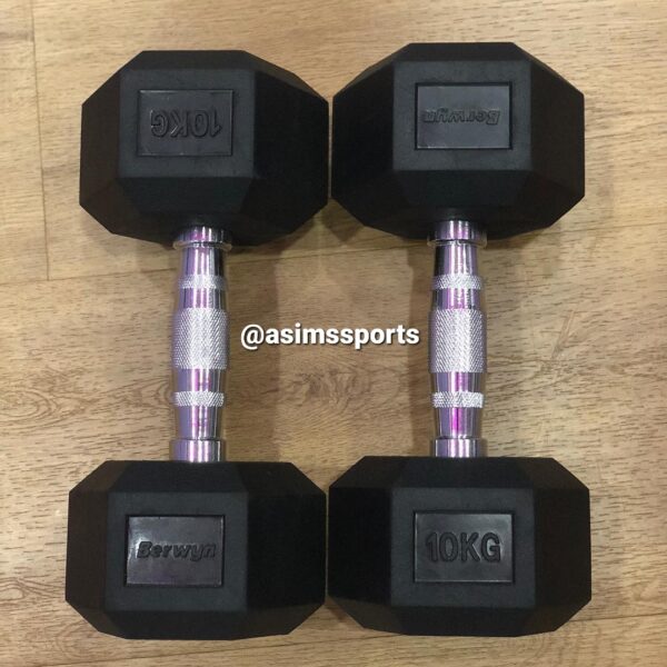 Pair of 10kg Hexagon Dumbbell 