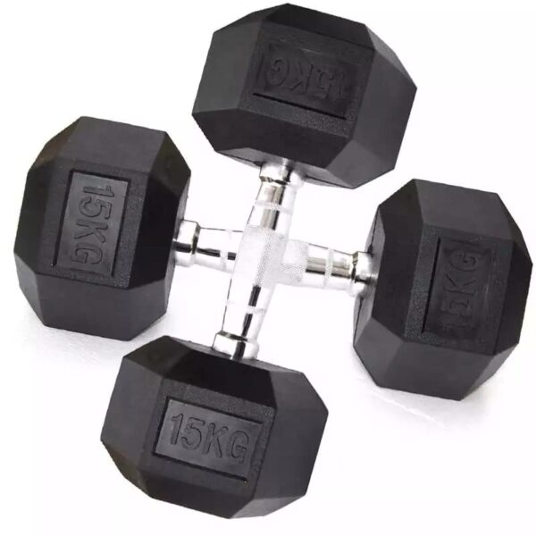 Pair of 15kg hexagon Dumbbell