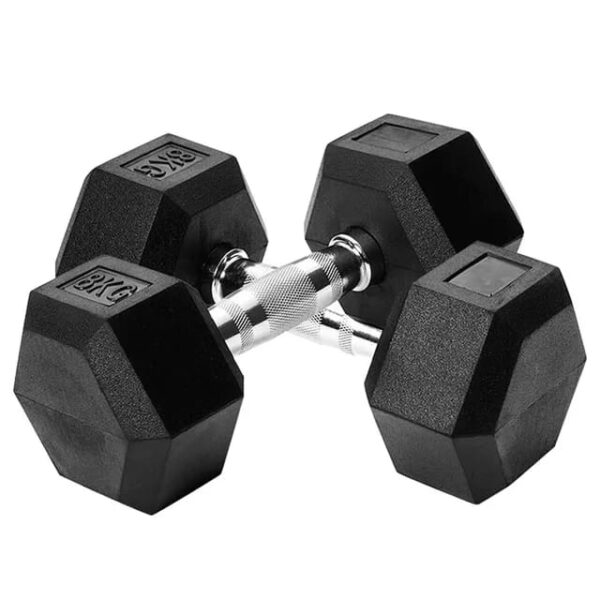 Pair of 8kg hexagon Dumbbell